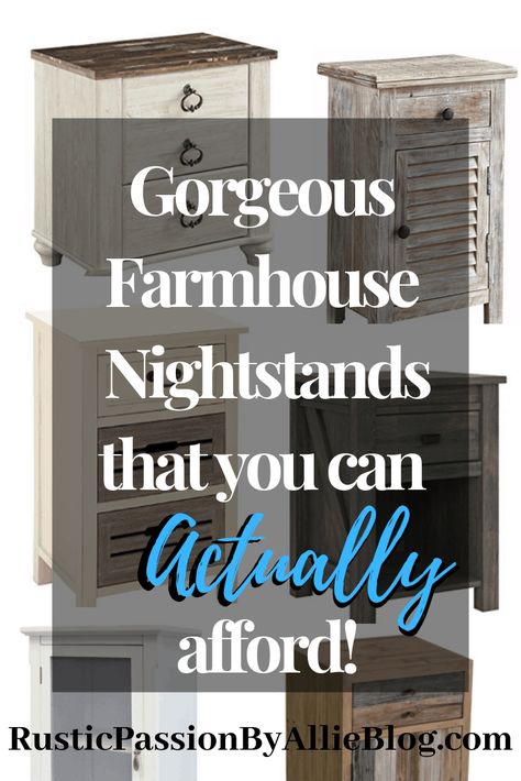 These DIY nightstand ideas are perfect for the modern farmhouse addict. If you are looking for cheap and small nightstands look no further. This is the best master bedroom furniture for a great price. You'll be able to decorate your bedroom affordably and add the perfect neutral decor styling. #farmhouse #farmhousefurniture #rustic #rusticnightstand #nightstand #masterbedroom Nightstands Ideas Bedside Tables, Diy Nightstand Ideas, Night Stands Bedroom, Nightstand Ideas, Simple Nightstand, Farmhouse Nightstand, Simple Bedside Tables, Gorgeous Farmhouse, Small Nightstand