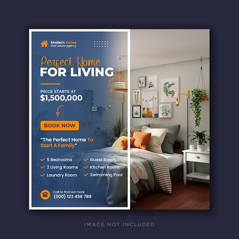 Property Design Ideas, Real Estate Ads Ad Campaigns, Real Estate Creative Ads Social Media, Home Social Media Post, Real Estate Banner Design, Real Estate Creative Post, Real Estate Post Ideas, Real Estate Social Media Design, Real Estate Poster