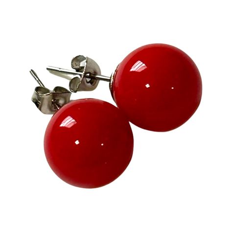 Red Gum Ball Round Ball Stud Earrings / Fashion Jewelry / Costume Jewelry - Brand New, Boutique Item - Each Earring Measures: 12mm Multiple Sets Available, To Purchase More Than One Message Me For A Custom Listing! Ball Stud Earrings, Red Ball, Round Stud Earrings, Jewelry Brand, Jewelry Branding, Lady In Red, Costume Jewelry, Fashion Earrings, Gum