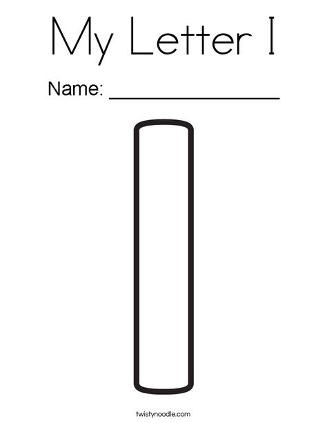 My Letter I Coloring Page - Twisty Noodle Letter I Template Free Printable, Preschool Letter I Activities, My Name Starts With The Letter Free, Letter I Worksheets For Preschoolers, Ell Kindergarten, Letter I Craft For Preschoolers, Letter I Activities For Preschool, Letter I Preschool, Letter I Crafts For Preschoolers