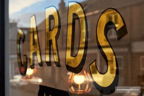 Heritage Logo Design, Gold Leaf Signs, Shop Front Signs, Glass Signage, Pizza Logo, Shop Signage, Heritage Logo, Sign Painting, Sign Writing