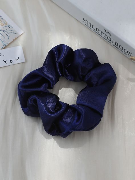 Scrunchie Socks, Blue Scrunchie, Scrunchie Hairstyles, Hair Ties, Scrunchies, Dark Blue, Navy Blue, Socks, Velvet