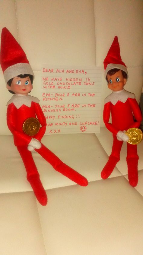 Elf On The Shelf Gold Coins, Elf On The Shelf Chocolate Coin, Chocolate Money, Elf Ideas Easy, Chocolate Coins, Gold Money, Elf Activities, Gold Coins, Wonderful Time