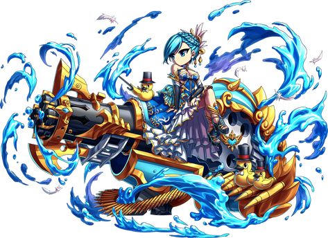 Unison League, Brave Frontier, Three Kingdoms, Water Type, Chibi Characters, Female Character, Female Character Design, Black Clover, Fantasy Character Design