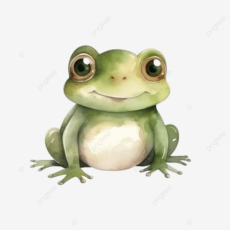 cute green frog animal watercolor Watercolour Frog, Frog Watercolor, Cute Green Frog, Funny Png, Animal Watercolor, Watercolour Ideas, Cute Frog, Transparent Image, Green Frog