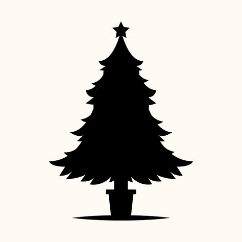 Christmas Tree - Free vector graphic on Pixabay Christmas Silhouette Images, Christmas Silhouettes, Christmas Tree Vector, Tree Christmas Decoration, Christmas Tree Silhouette, Silhouette Christmas, Silhouette Images, Silhouette Portrait, Tree Silhouette