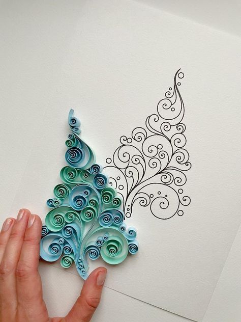 Quilling For Beginners, Make Christmas Cards, Diy Quilling Crafts, Yugioh Dragons, Christmas Quilling, Paper Quilling Tutorial, Paper Quilling For Beginners, Paper Quilling Flowers, Paper Quilling Cards