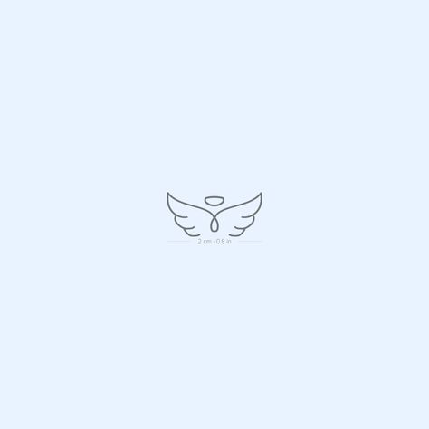 Minimalist wings and halo tattoo set. 2 week temporary tattoos. Perfect for festivals, parties or everyday wear. tattoo wings halo minimalist festival . #Angel_Wings_Tiny_Tattoo #Micro_Angel_Tattoo #Small_Halo_Tattoo #Loved_One_In_Heaven_Tattoo 4 Angels Tattoo, Micro Angel Tattoo, Small Halo Tattoo, Angel Wing Fine Line Tattoo, Simple Angel Wing Tattoo, Minimal Angel Wings Tattoo, Minimalistic Angel Tattoo, Minimalist Tattoo Quote, Small Miscarried Tattoo Ideas