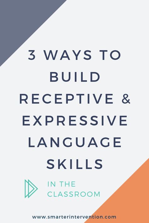 SMARTER Intervention Blog | 3 Ways to Build Receptive & Expressive Language Skills IN THE CLASSROOM | Receptive and expressive language skills play in large part in how we communicate with other people. Students with expressive/receptive language disorders face a number of challenges in school. It is estimated that 1 in 20 students has some type of language disorder. These students are often working overtime to cope with their challenges and can go undetected or misunderstood. #literacy Language Delay Activities, Receptive Language Disorder, One Word Sentence, Receptive Language Activities, Expressive Language Activities, Education Support, Language Delay, Sentence Correction, Language Disorders