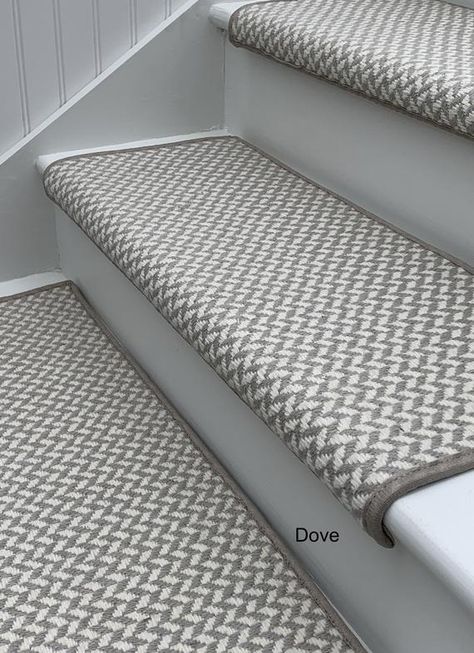 Stairs Renovation, Stairs Makeover, Shaw Carpet, Carpet Stair Treads, Staircase Decor, Wooden Steps, Stair Tread, Chevron Carpet, Diy Stairs