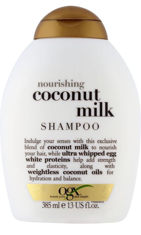 Coconut shampoo Ogx Coconut Milk, Ogx Coconut, Ogx Shampoo, Coconut Milk Conditioner, Coconut Milk Shampoo, Egg White Protein, Coconut Shampoo, Hair Milk, Frizz Free Hair