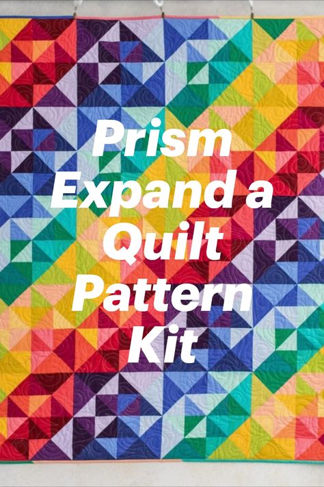 Prism Quilt Pattern Free, Lattice Quilt, Rainbow Pin, Rainbow Quilt, Easy Quilt Patterns, Triangle Quilt, Free Quilting, Quilt Kit, Quilt Kits