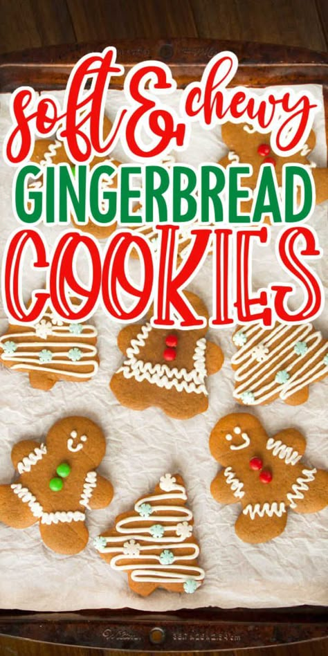 Enjoy a classic holiday treat with these soft and chewy gingerbread cookies, perfect for festive decorating! Soft And Chewy Gingerbread Cookies, Easy Gingerbread Cookie Recipe, Best Gingerbread Cookie Recipe, Party Treat Ideas, Gingerbread Man Cookie Recipe, Easy Gingerbread Cookies, Best Gingerbread Cookies, Gingerbread Cookie Recipe, Holiday Recipies