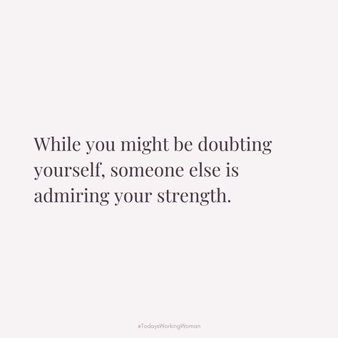 🌟 In a world where self-doubt often creeps in, remember this: while you may be questioning your worth, someone out there is truly admiring your strength and resilience.✨ Every challenge you face is an opportunity for growth, and your journey inspires those around you. ⁠ ⁠ #selflove #motivation #mindset #confidence #successful #womenempowerment #womensupportingwomen Think For Yourself Quotes, Self Doubting Quotes, Quotes About Challenges, Doubt Quotes, Selflove Motivation, Challenge Quotes, Thinking Of You Quotes, Strength Quotes, Abundant Life