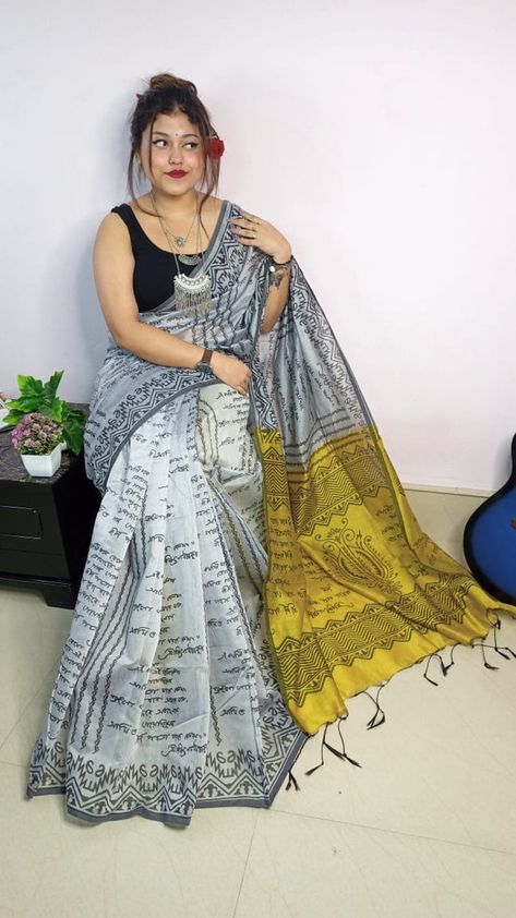 Buy Handmade Handloom Hand Waving Cotton Silk Hand Print Saree With BP Indian Traditional Bengal Fulia Made Cotton Khadi Jamdani Festival Saree Online in India - Etsy Festival Saree, Trending Sarees, Dhakai Jamdani Saree, Khadi Saree, Cotton Silk Saree, Print Saree, Jamdani Saree, Egg Shell, Desi Style