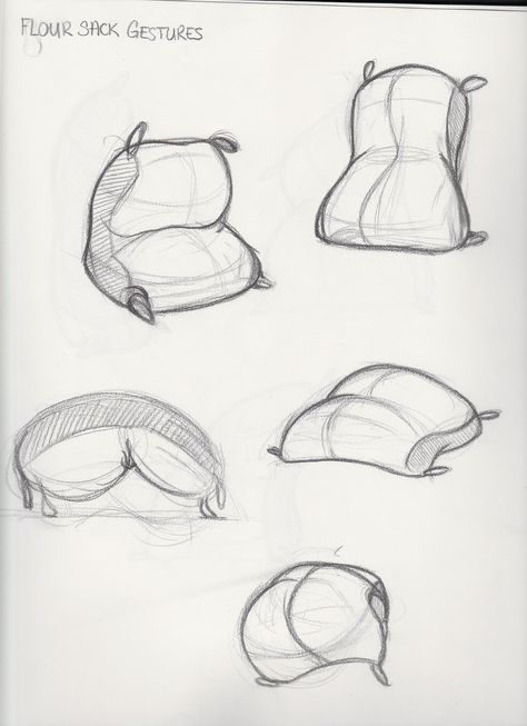 Sack Reference, Sequence Photography, Pillow Drawing, Organic Furniture, Object Drawing, Industrial Design Sketch, Animation Tutorial, Sketches Tutorial, Gesture Drawing