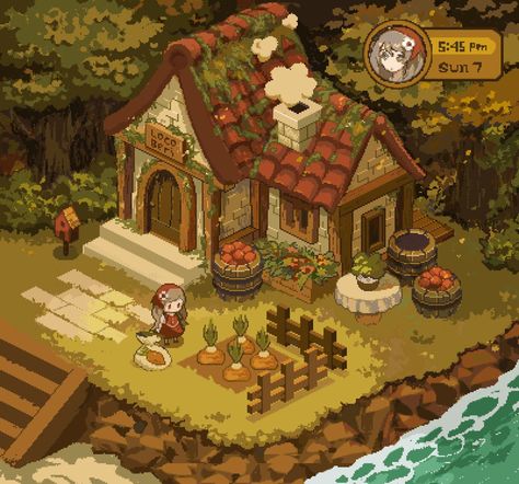 Life By The Sea, Pixel Art Landscape, A Quiet Life, Farm Games, 2d Game Art, Cool Pixel Art, Isometric Art, Pixel Art Games, Isometric Illustration