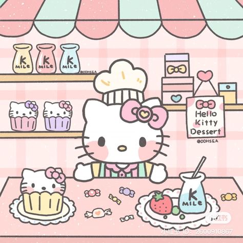 Danny Core, Hello Kitty Imagenes, Hello Kitty House, Kawaii Background, Hello Kitty Images, Hello Kitty Themes, Hello Kitty Aesthetic, Hello Kitty Characters, Hello Kitty Cartoon