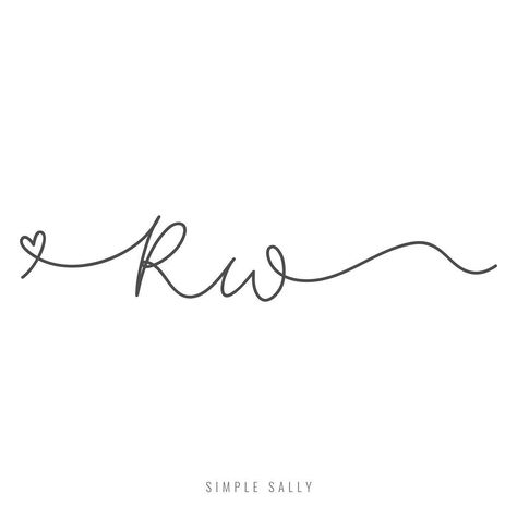 For Kara and for Riley 😇 . . . #memorialtattoo #rw #initials #initialstattoo #tat #tattoo #prettytattoo #cursive #cursivetattoo #momswithtattoos #tattoodesign #customtattoo #customink #simplesally #simplesallydesigns #simple #simpletattoo Simple Memorial Tattoos Initials, Cursive Initial Tattoo, R Initial Tattoo, Lettering For Tattoos, Riley Tattoo, Way Tattoo, Letter R Tattoo, Cursive J, Cousin Tattoos