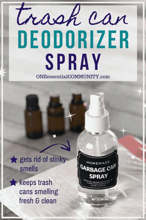 Trash Can Deodorizer Spray Deodorizer Spray, Homemade Toilet Cleaner, Clean Baking Pans, Deep Cleaning Hacks, Cleaning Painted Walls, Essential Oil Spray, Essential Oils Cleaning, Deep Cleaning Tips, Poo Pourri