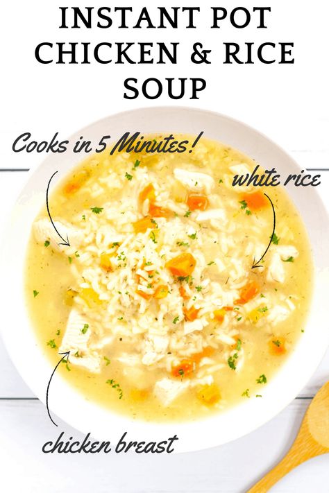 Instant Pot Rice Soup Recipes, Instapot Chicken Rice Soup, White Rice Soup Recipes, Ninja Foodi Chicken And Rice Soup, Instant Pot Chicken And Rice Soup Easy, Instant Pot Broth Soup, Instant Pot Chicken And Rice Soup Recipes, Chicken Soups Insta Pot, White Rice Recipes Instant Pot