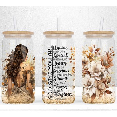 Glass Tumbler Design Ideas, Glass Can Sublimation, Glass Tumbler Design, Diy Sublimation, Glass Png, Libbey Glasses, We Are All One, Glass Mugs, Libbey Glass Can