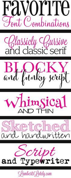 My favorite font combinations for blogging graphics and printables...this is a great list of ways you can combine (mostly free) fonts for effective and beautiful graphics! Fancy Cursive, Back To University, Silhouette Fonts, Font Combos, Blog Graphics, Font Combinations, Friends Font, Fancy Fonts, Nail Style