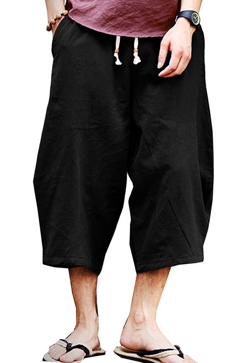 Casual Linen Pants, Patchwork Shorts, Clothing Outfits, Clothing Pants, Linen Casual, Plus Size Pants, Pants Men, Long Shorts, Mens Casual