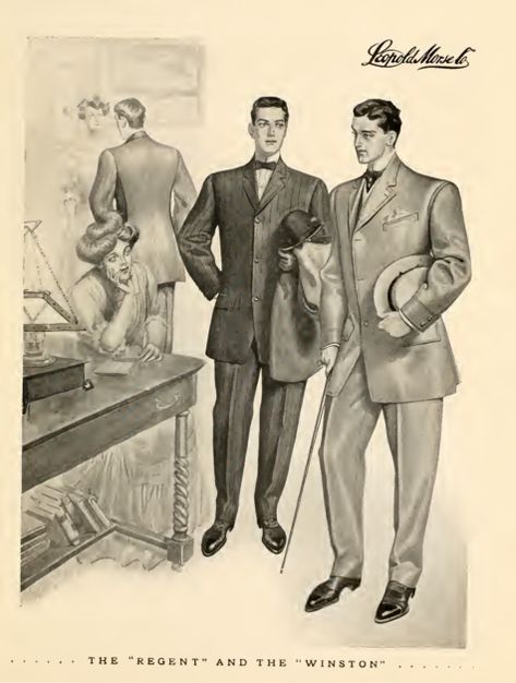 1900s Edwardian Mens Clothing, Costume & Workwear Ideas Edwardian Menswear, 1910s Mens Fashion, Edwardian Mens Fashion, 1930s Mens Fashion, Sack Suit, 1950s Clothing, Men In Suits, Zoot Suit, 1910s Fashion