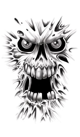 Skin Skull tattoo Evil Skull Tattoo Dark Art, Skull Tattoo Design Sketches Drawings, Tattoo Designs Drawings For Men, Evil Skull Tattoo Design, Demon Skull Tattoo Design, Skull Tattoo Stencils Outline, Good And Bad Tattoo, Fill In Tattoo Ideas, Good And Evil Tattoos