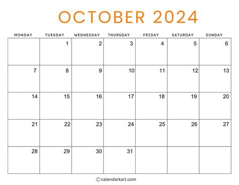 40 printable October 2024 Calendars | Free pdf - CalendarKart 2024 Calendar Printable Free, 2024 Calendar Printable, October Calendar, Today Calendar, Friday Saturday Sunday, 2024 Calendar, Calendar Printable, Busy Parents, Planning Ahead