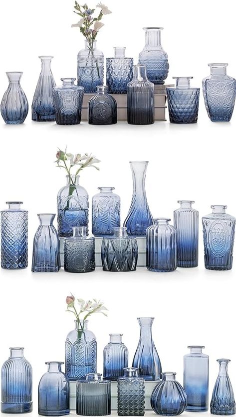 Amazon.com: Blue Glass Bud Vase Set of 30 - Small Vases for Flowers, Bud Vases in Bulk, Cute Glass Vases for Centerpieces, Mini Vintage Vase for Wedding Decorations, Table Flower Decor : Home & Kitchen Table Flower Decor, Wedding Decorations Table, Vases For Centerpieces, Glass Vases Centerpieces, Reed Diffuser Sticks, Vases For Flowers, Small Vases, Small Glass Vases, Glass Bud Vase