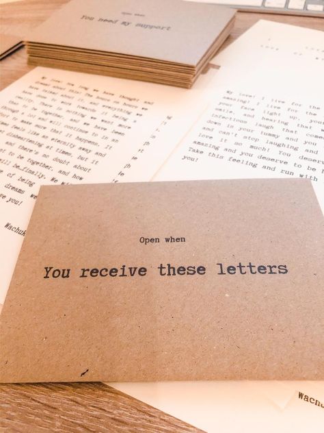 Open When Envelopes For Boyfriend, Long Distance Birthday Gifts, Vintage Handmade Gifts, Long Distance Birthday, Open When Envelopes, Long Distance Relationships, Open When Letters, Candy Quotes, Distance Relationship Gifts