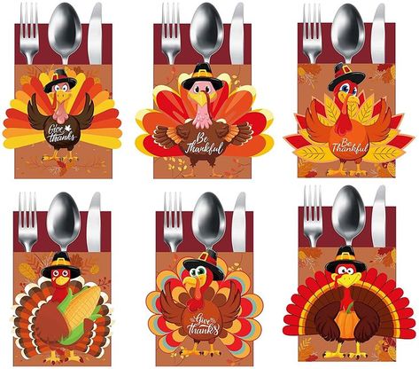 Thanksgiving Cutlery Holder Set 24PCS Thanksgiving Table Decor Set Thanksgiving Table Setting Decorations Thanksgiving Turkey Utensil Décor for Thanksgiving Autumn Fall Harvest Party Table Decoration, affiliate, Thanksgiving/Fall/Autumn is coming, are you ready for the party?Our thanksgiving cutlery holder includes 24 pieces of Turkey cutlery holders in 6 designs,enough for you to have a party.T Thanksgiving Decorations Table Setting, Thanksgiving Dinner Table Decorations, Party Utensils, Simple Thanksgiving Table, Fall Harvest Party, Place Settings Thanksgiving, Thanksgiving Table Setting, Autumn Is Coming, Thanksgiving Table Decor