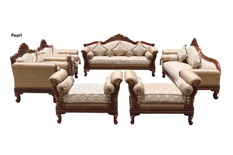 Pearl Sofa, Classic Sofa Designs, Sofa Set Wooden, Carved Sofa, Sofa Design Wood, Luxury Furniture Sofa, Wooden Sofa Set Designs, Wooden Sofa Designs, Wooden Sofa Set