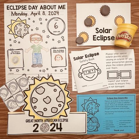 Eclipse Videos for Kids - Simply Kinder Eclipse Activities For Kindergarten, Eclipse Snacks For Kids, Solar Eclipse Activity Toddler, Solar Eclipse Projects For Kids, Solar Eclipse Art For Kids, Solar Eclipse Crafts For Kids, Eclipse Activities For Kids, Solar Eclipse Kids, Solar Eclipse Activity