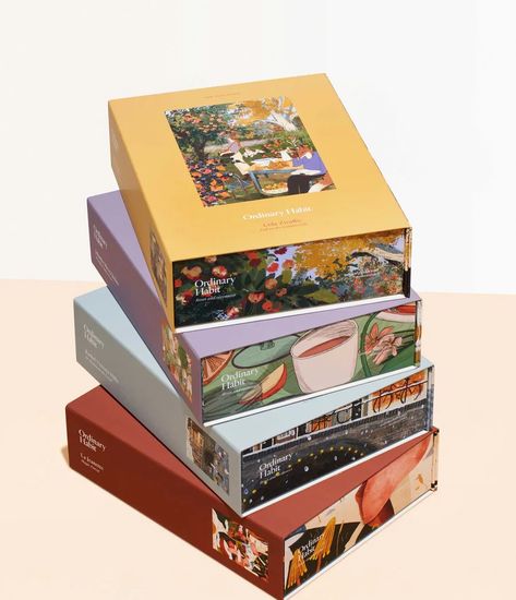 Ordinary Habit Puzzles - Collection No. 3 Bundle Gift Set Box Packaging, Puzzle Packaging Design, Puzzle Box Design, Book Object, Product Branding, 1000 Piece Puzzle, Puzzle Games, Chocolate Packaging, Winter Themed