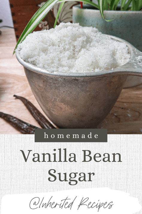 How to make Vanilla Bean Sugar - Inherited Recipes Easy Strawberry Rhubarb Pie, Best Frosting Recipe, Shortbread Recipe Easy, Strawberry Rhubarb Pie Recipe, Mason Jar Cakes, Vanilla Bean Sugar, Rhubarb Recipes Pie, Blackberry Crumble, Christmas Shortbread