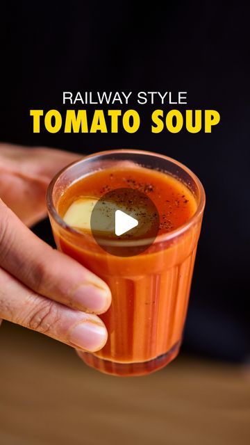 Your Food Lab on Instagram: "Railway Style Tomato Soup ab Ghar Par! If you’re missing some railway safar waala soup, you can now cook it home! ❤️

Which is your favourite travel food, let me know in the comments ❤️
.
.
#recipe #tomatosoup #sanjyotkeer #railwaystyletomatosoup #recipeoftheday" Your Food Lab, Tomato Soup Recipe Indian, Soup Recipes Indian, Indian Soup Recipes, Indian Tomato Soup, Quick Tomato Soup, Fresh Pasta Dough, Quick Soup Recipes, Soups For Kids