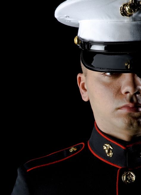 marine, dress, blues, uniform Veteran Photoshoot, Marine Photoshoot, Marine Dress Blues Uniform, Sailor Photoshoot, Army Portrait, Us Marines Uniform, Uniform Photoshoot, Navy Photography, Marines Dress Blues