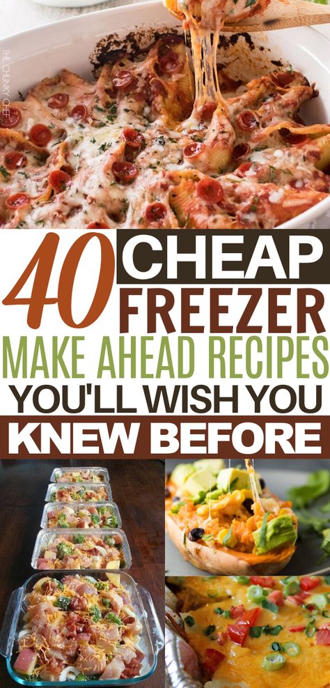 Freezer Meal Prep Ideas, Make Ahead Recipes, Freezer Meal Recipes, Best Freezer Meals, Freezer Dinners, Budget Freezer Meals, Freezer Friendly Meals, Freezable Meals, Freezer Meal Planning