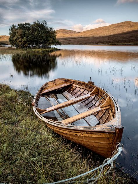 Moored On Loch Awe is a photograph by Dave Bowman. A moored, wooden rowing boat on the banks of Loch Awe, Assynt, Scotland. Source fineartamerica.com Loch Awe, Rowing Boat, Build Your Own Boat, Row Boats, Wooden Boat Plans, Boat Building Plans, Boat Projects, Belle Nature, Old Boats