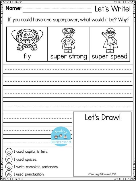 First Grade Writing Activities, First Grade Writing Prompts, First Grade Freebies, Narrative Writing Prompts, Kindergarten Writing Prompts, Primary Writing, Writing Station, 2nd Grade Writing, 1st Grade Writing