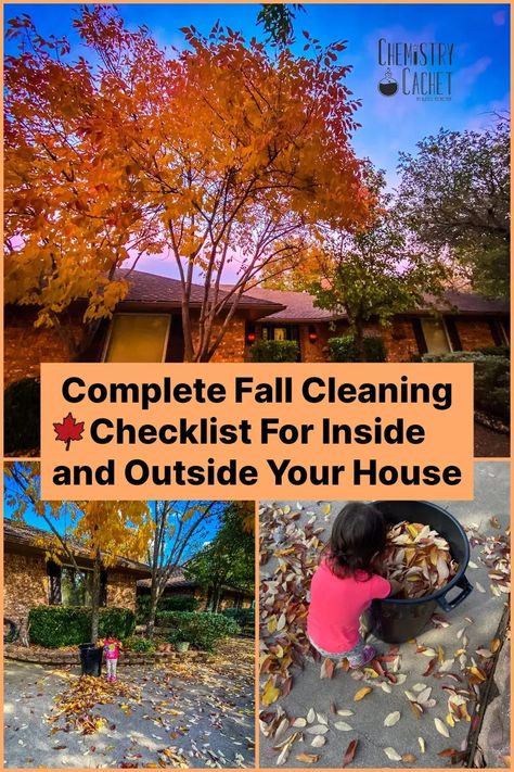 Did you know fall is actually one of the best times to deep clean your house? Check out our fall cleaning checklist full of DIY cleaners for every inch of your house plus outside checklist too! Fall Garden Checklist, Deep Clean Your House, Deep Cleaning Schedule, Fall Cleaning Checklist, Fall Checklist, Window Cleaner Homemade, Clean Fireplace, Fall Clean Up, Carpet Cleaner Homemade