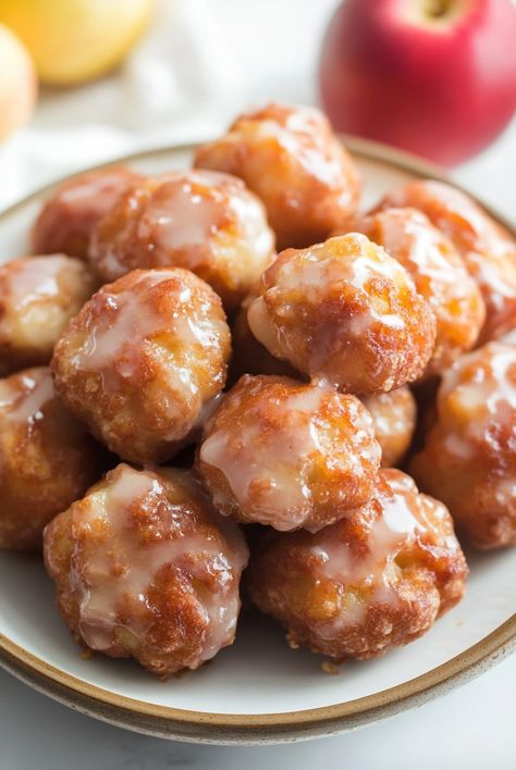 Apple Fritters are the ultimate comfort food, combining the crispiness of fried dough with the sweet and tart flavor of apples. These warm, golden fritters are spiced with cinnamon and filled with juicy apple chunks, making them the perfect treat for breakfast or dessert. Drizzled with a smooth vanilla glaze, they’re irresistibly delicious and will […] Easy Apple Fritters Recipe, Apple Fritters Recipe, Baked Apple Fritters, Apple Donuts, Fritters Recipe, Apple Varieties, Gluten Free Flour Blend, Vanilla Glaze, Fritter Recipes