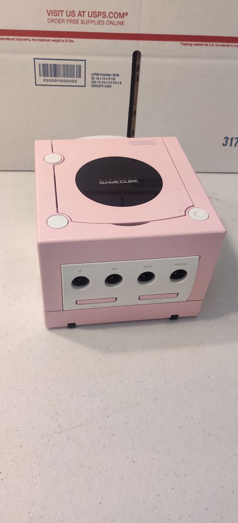 This is a genuine Nintendo GameCube that is fully operational and will run games without issue. This console is cleaned, tested, and ready for its next home!  We strive for 5-star service, please feel free to contact us if you have any questions or concerns before or after your purchase! Nintendo Decor, Small Bedroom Ideas For Women, Hello Kitty Games, Hell Rosa, Pink Games, Nintendo Gamecube, Retro Gadgets, Nintendo Switch Accessories, Gaming Room Setup