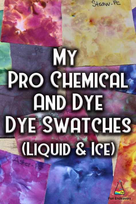 I made this video to share some of the liquid and ice dyed swatches I have made using the Pro Chemical and Dye fiber reactive dye colors that I have. I've also included a couple of swatches at the end for some special colors Pro Chemical offered that are now on clearance. I've added a link below to Pro Chemical's website. For the ice dyed swatches, I placed the dye over the top of the ice (DOI). Special Colors, Dye Colors, Ice Dyeing, Aqua Color, Over The Top, Color Swatches, The Ice, Tie Dye, Dye