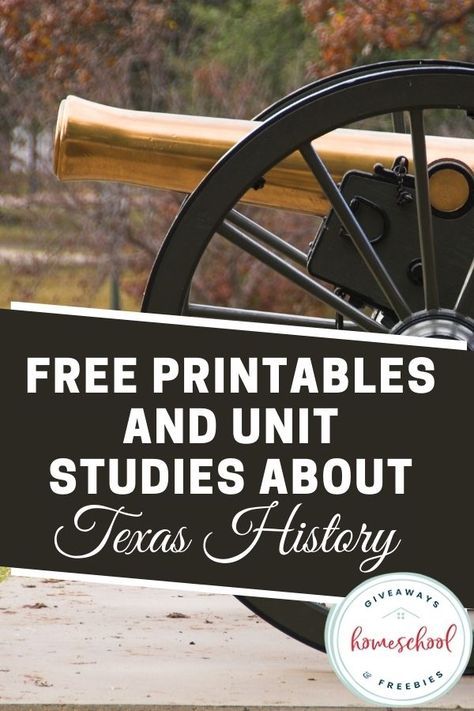 Homeschool Giveaways shares free printables and unit studies about Texas history. Many of us Americans are intrigued about the great state of Texas. These free printables and unit studies about Texas history will help your kids learn all about the Lone Star State. Texas History Projects, Texas Geography, Texas Homeschool, Texas History 7th, History Youtube Channels, Texas History Classroom, History Printables, Texas Revolution, Social Studies Education