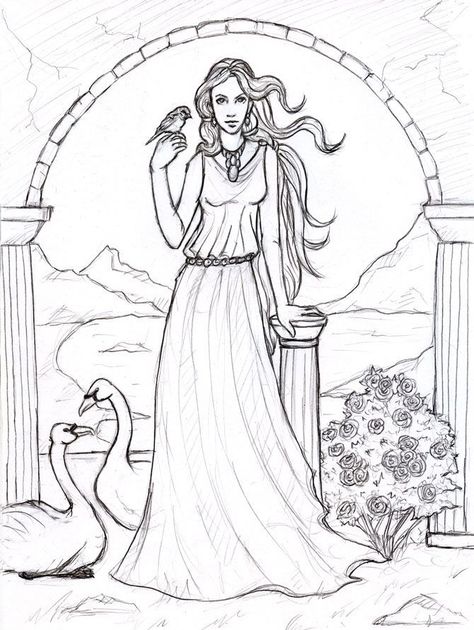 1000+ ideas about Aphrodite Goddess on Pinterest | Aphrodite, Is ... Aphrodite Goddess, Greek Pantheon, Pagan Goddess, Love Coloring Pages, Oodles Of Doodles, Best Coloring Pages, Unique Drawings, Colouring Printables, Goddess Of Love