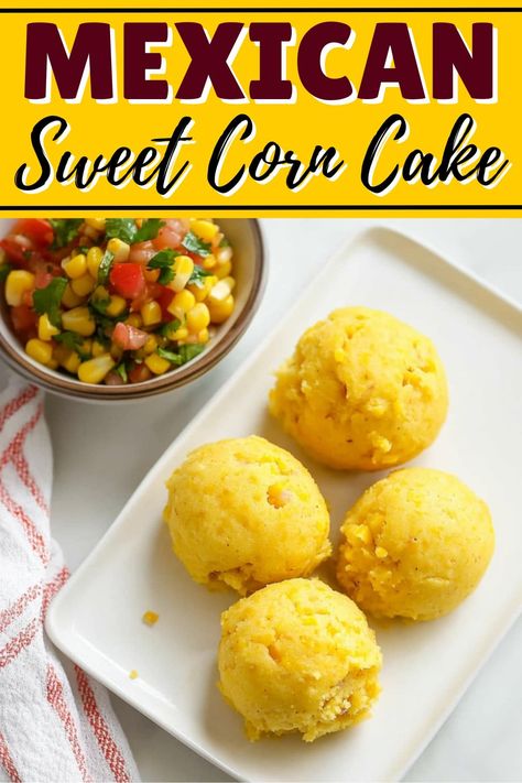 This Mexican sweet corn cake is so tempting and delicious! You can serve it as a dessert or as an accompaniment to savory dishes like chili. Mexican Cornmeal Recipes, Mexican Corn Cakes Recipe, Sweet Corn Dessert, Sweet Corn Cakes Mexican, Corn Cakes Mexican, El Torito Corn Cake, Sweet Corn Tomalito Recipe, El Torito Sweet Corn Cake Recipe, Mexican Fudge